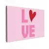 Love - Roze - Hart - Valentijn Tuinposter op houten frame 2 cm dik klein -3d
