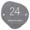 Grijze natuursteen - Klassiek Naambord Organisch middel -3d
