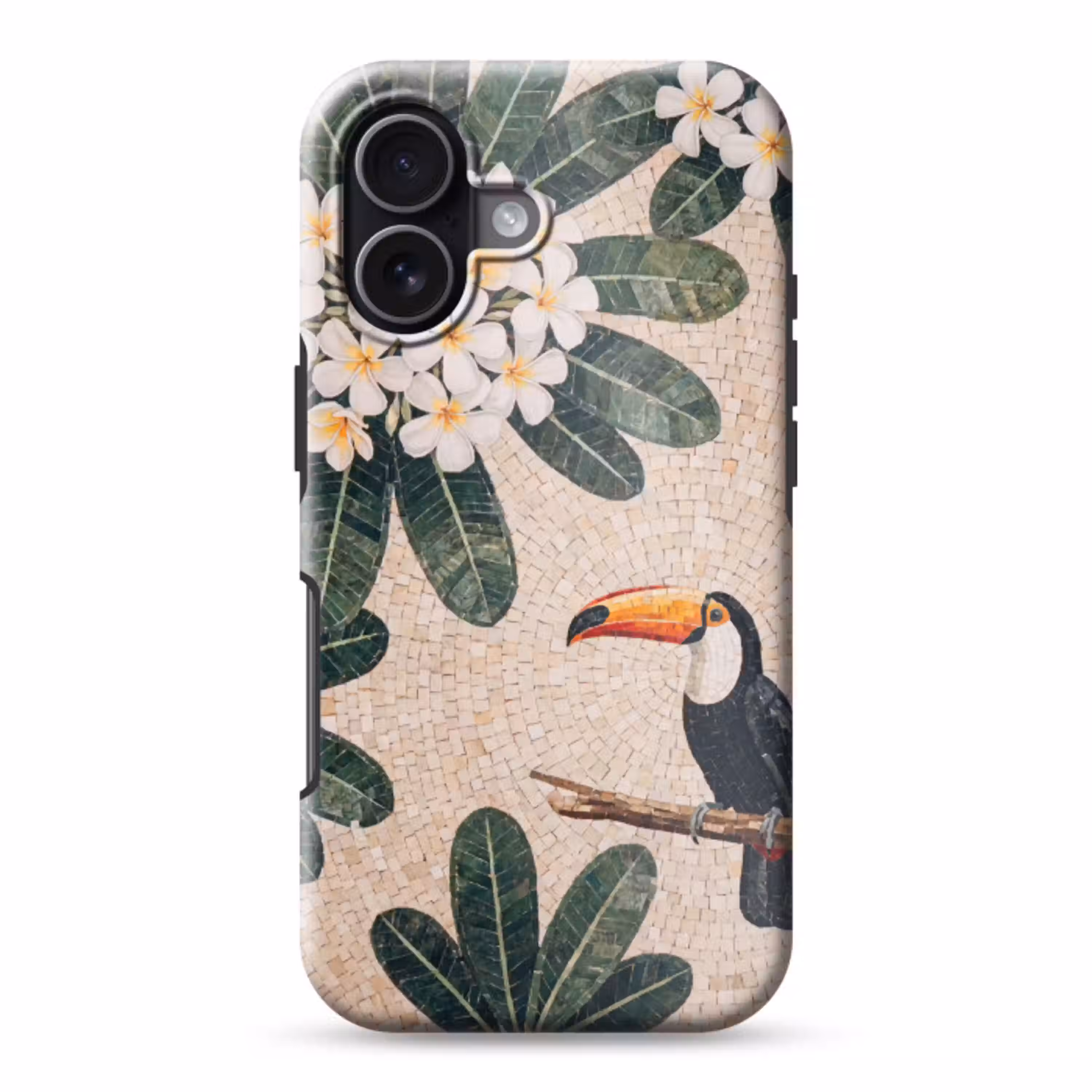 Vogel - Mozaïek - Tropisch - Natuur - Kleurrijk Toughcase MagSafe Apple iPhone 17 klein -3d