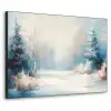 Bos - Winter - Natuur - Abstract - Sneeuw Textielframe zwart klein -3d