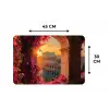 Colosseum - Rome - Roze Bloemen Placemat vinyl groot -specs