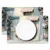 Fiets - Pastelkleuren - Bloemen Placemat vinyl groot -zzsfeer2_Kitchenyeah-website