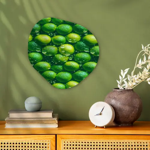 Limoenen - Druppels - Groen Wandcirkel Organisch Forex 3mm klein 629 -sfeer2
