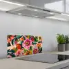 Bloemen - Kleurrijk - Roze keuken achterwand spatscherm klein -3d_schuin