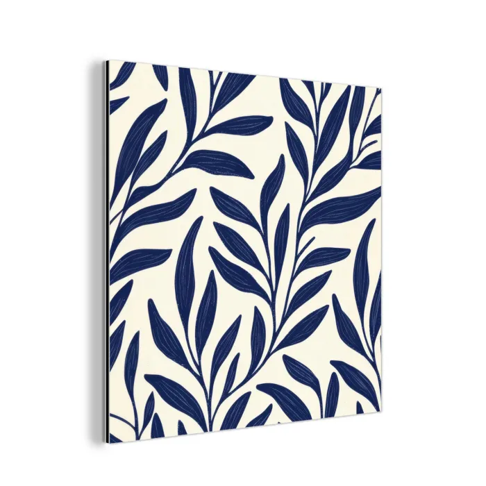 Bladeren - Klimop - Donkerblauw aluminium wit klein -3d