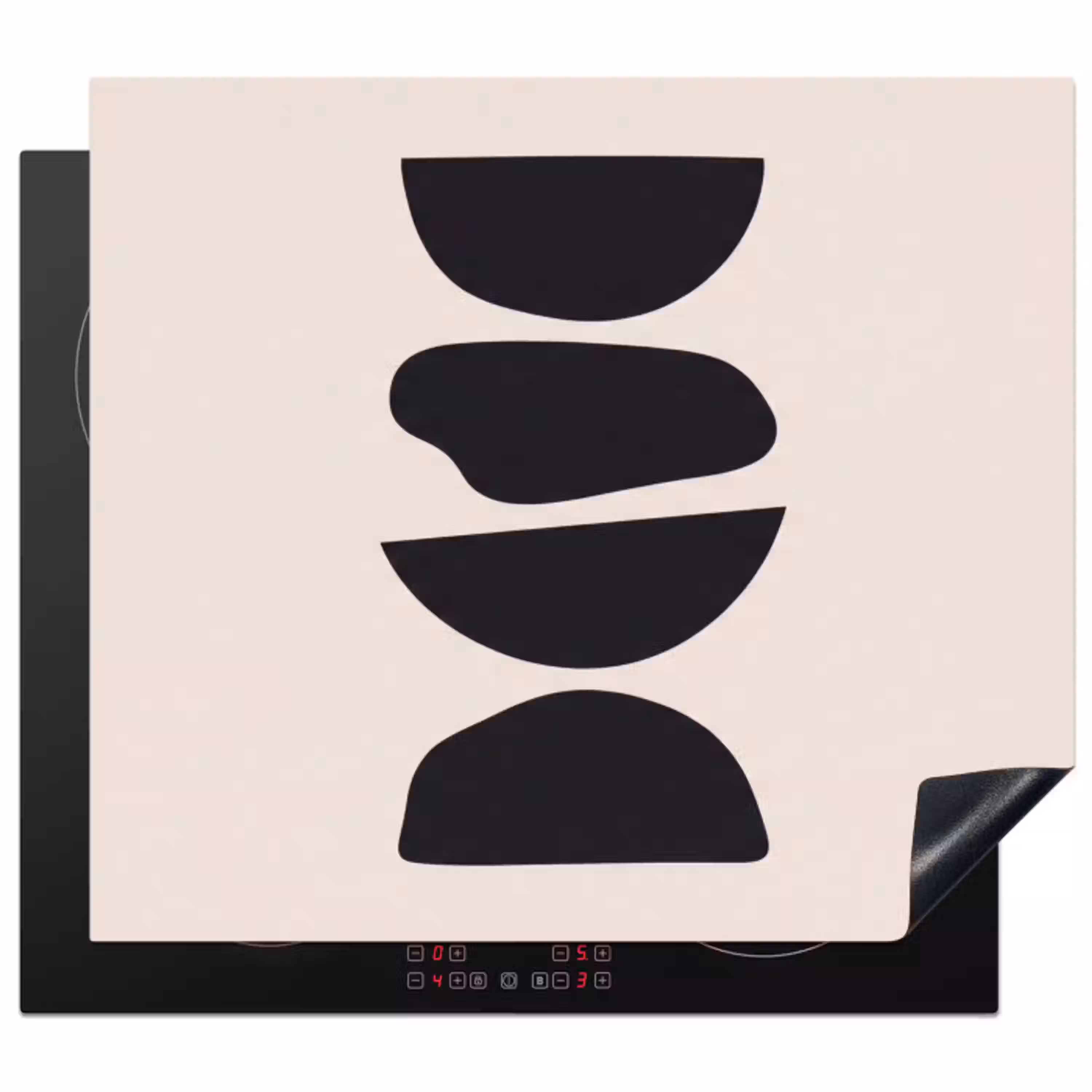Vormen - Abstract - Modern Inductie beschermer vinyl 3mm middel -3d