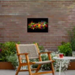 Groente - Eten - Kruiden - Graffiti - Koken Tuinposter op houten frame 2 cm dik klein -sfeer3