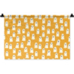 Halloween - Spookjes - Oker Wandkleed katoen klein 269 -zz3d