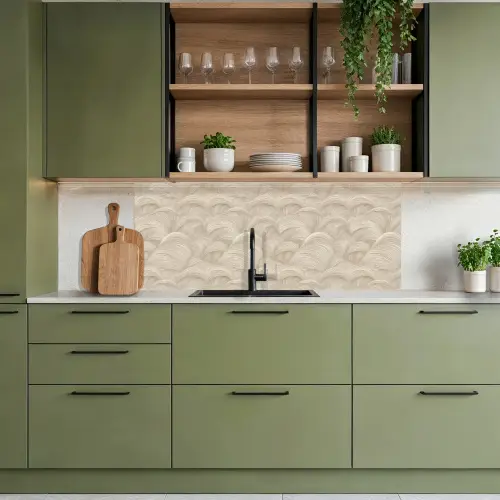 Bogen - Patroon - Beige keuken achterwand 2 middel 871 -sfeer3