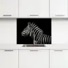 Zebra - Dier - Zwart keuken achterwand 2 middel -3d