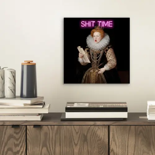 Portret - Humor - Neon aluminium wit klein -sfeer1