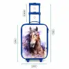 Aquarel paard met kleurrijke spatten Kinderkoffer - Blauw klein -productfoto_formaten