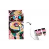Portret - Vrouw - Abstract - Zonnebril fotobehang vinyl groot -3d