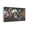 Schedels - Kunst - Donker - Rood PET vilt middel -3d