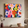 Bloemen - Kleurrijk - Stippen Textielframe - compleet frame klein -sfeer3