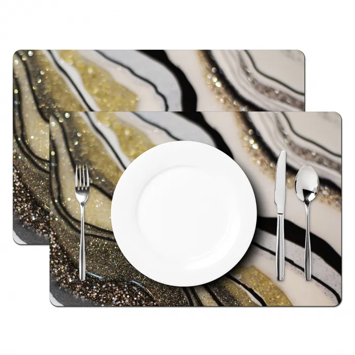 Edelsteen - Abstract - Marmer - Natuur Placemat vinyl groot -zzsfeer2_Kitchenyeah-website