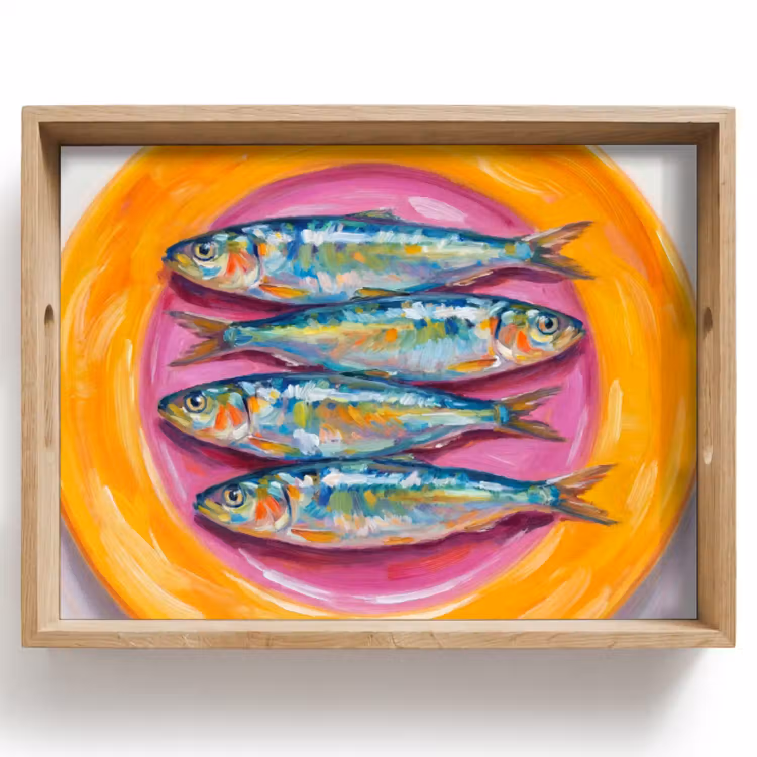 Dienblad - Vis - Vier - Eten - Modern - Kleurrijk