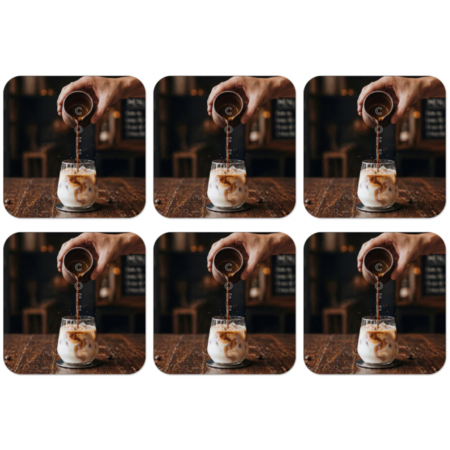 Espresso - Melk - Café onderzetter kurk middel -zkaufland3dotto