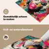 Vrouw - Kauwgom - Graffiti - Neonkleuren Inductie beschemer met haakjes middel -ky-schoon-nl