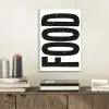 Food - Zwart - Wit - Decoratie aluminium wit klein -sfeer1