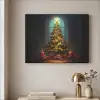 Kerstboom - Cadeau - Kerst - Winter Textielframe zwart klein -sfeer2