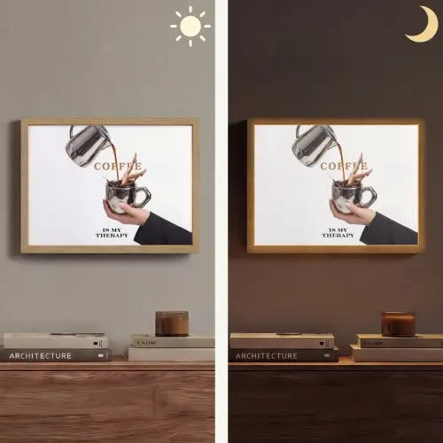 Koffie - Mok - Kan - Therapie Light Box met batterij (Wandlamp) middel -sfeer3