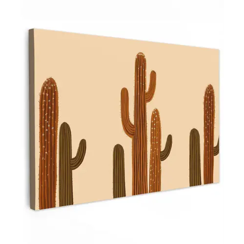 Cactus - Woestijn - Zand - Bruin canvas 2cm klein -z3d