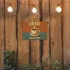 Koffie - Kop - Vintage - Quote tuinposter los doek klein -sfeer1