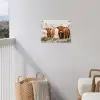 Twee Hooglanders in de Winter tuinposter los doek klein -sfeer8