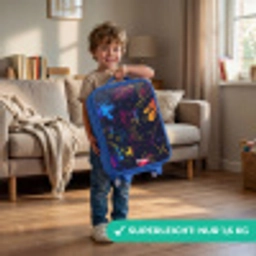 Neon sporttrofee design Kinderkoffer - Blauw klein -sfeer2_DE