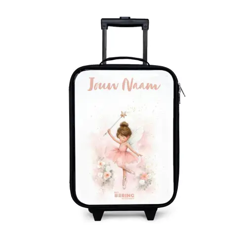 Ballerina fee in roze Kinderkoffer - Zwart klein -3d