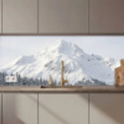 Berg - Sneeuw - Winter - Natuur - Wit keuken achterwand 2 middel zz_3dshopping
