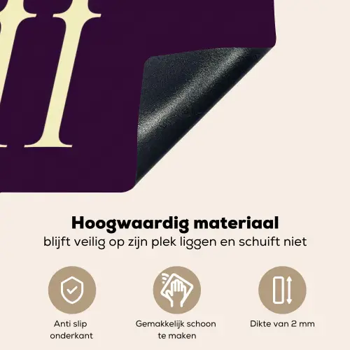 Oh hi - Paars - Minimalistisch Inductie beschemer met haakjes klein -ky-onderkant-nl