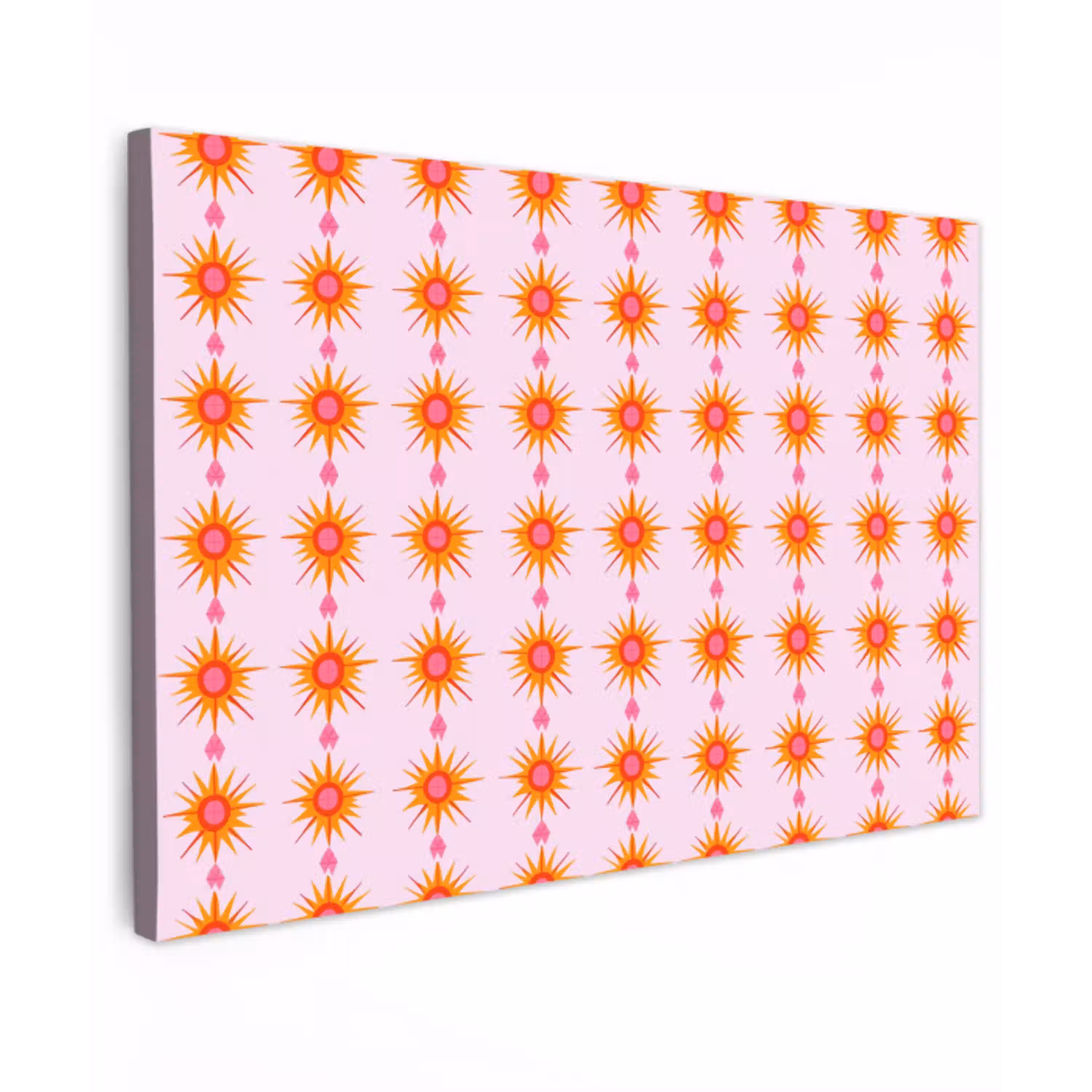 Zon - Motief - Roze canvas 2cm klein 34 -z3d