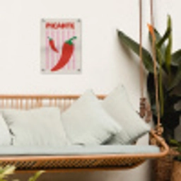 Pittig - Pepers - Rood tuinposter los doek klein -sfeer7