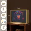 Kleurrijk - Aap - Abstract Light Box met batterij (Wandlamp) middel -USP_websiteoverzichtNL