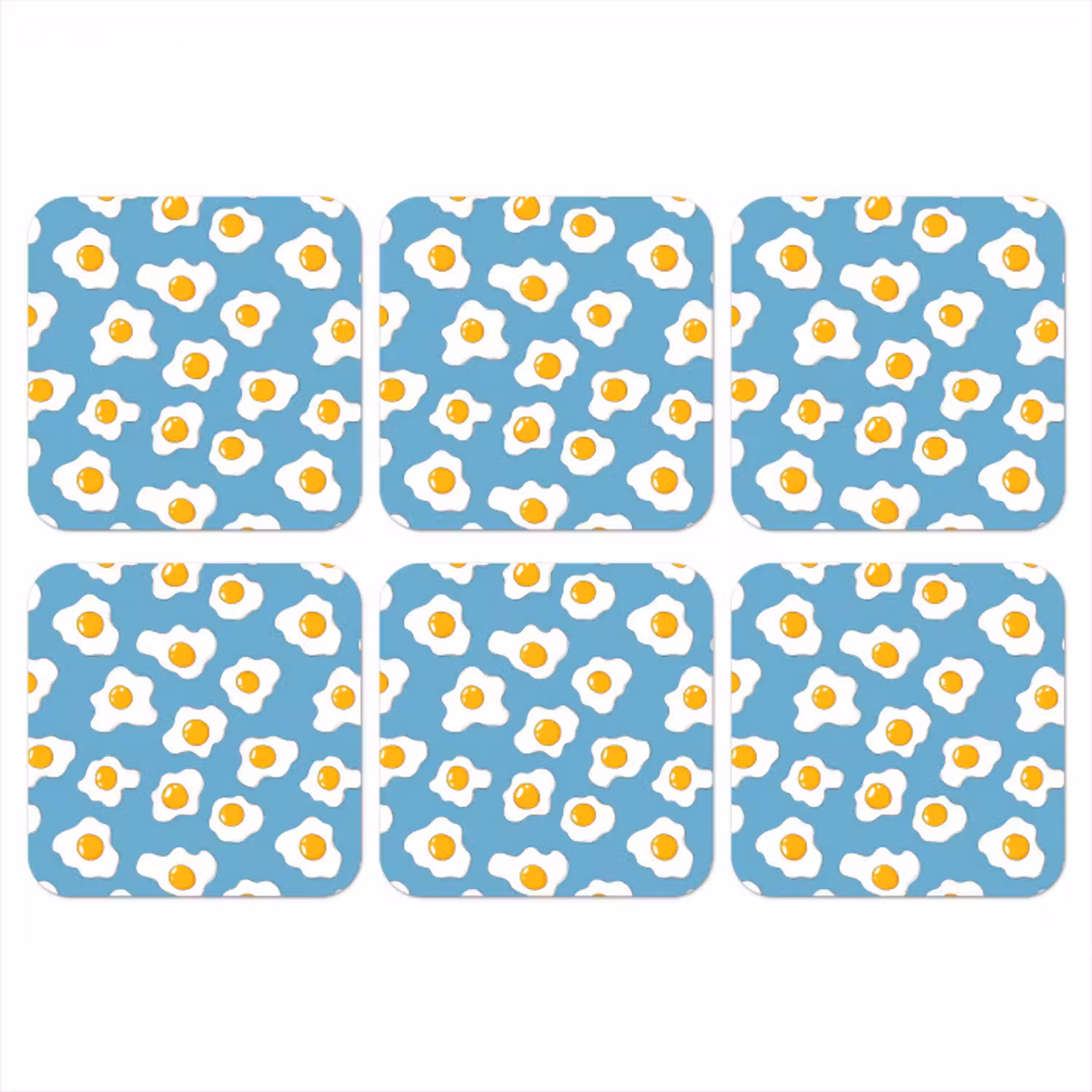 Eieren - Dooiers - Blauw onderzetter kurk middel 366 -3d