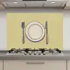Illustratie - Bord - Bestek - Beige keuken achterwand spatscherm klein -3d_website