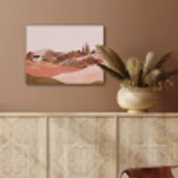 Heuvellandschap - Grafisch - Terracotta PET vilt klein -sfeer4
