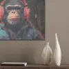 Graffiti - Chimpansee - Koptelefoon - Aap PET vilt klein -sfeer6_closeup