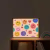 Smileys - Kleurrijk - Hartjes Light Box met batterij (Wandlamp kind) middel -sfeer1_kind