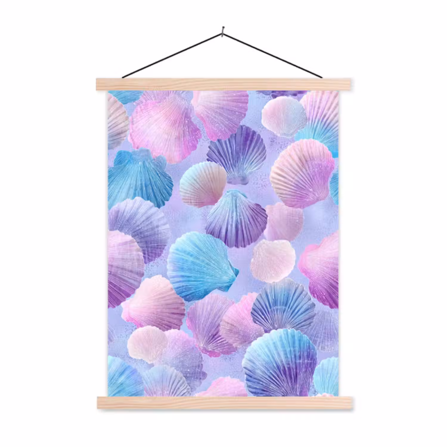 Schoolplaat - Schelpen - Paars - Blauw - Patroon