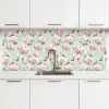 Rozen - Vogels - Pastel - Kleurrijk keuken achterwand 2 middel 871 -3d
