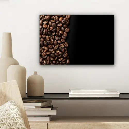 Koffiebonen - Zwart - Eenvoudig canvas 2cm klein -sfeer6