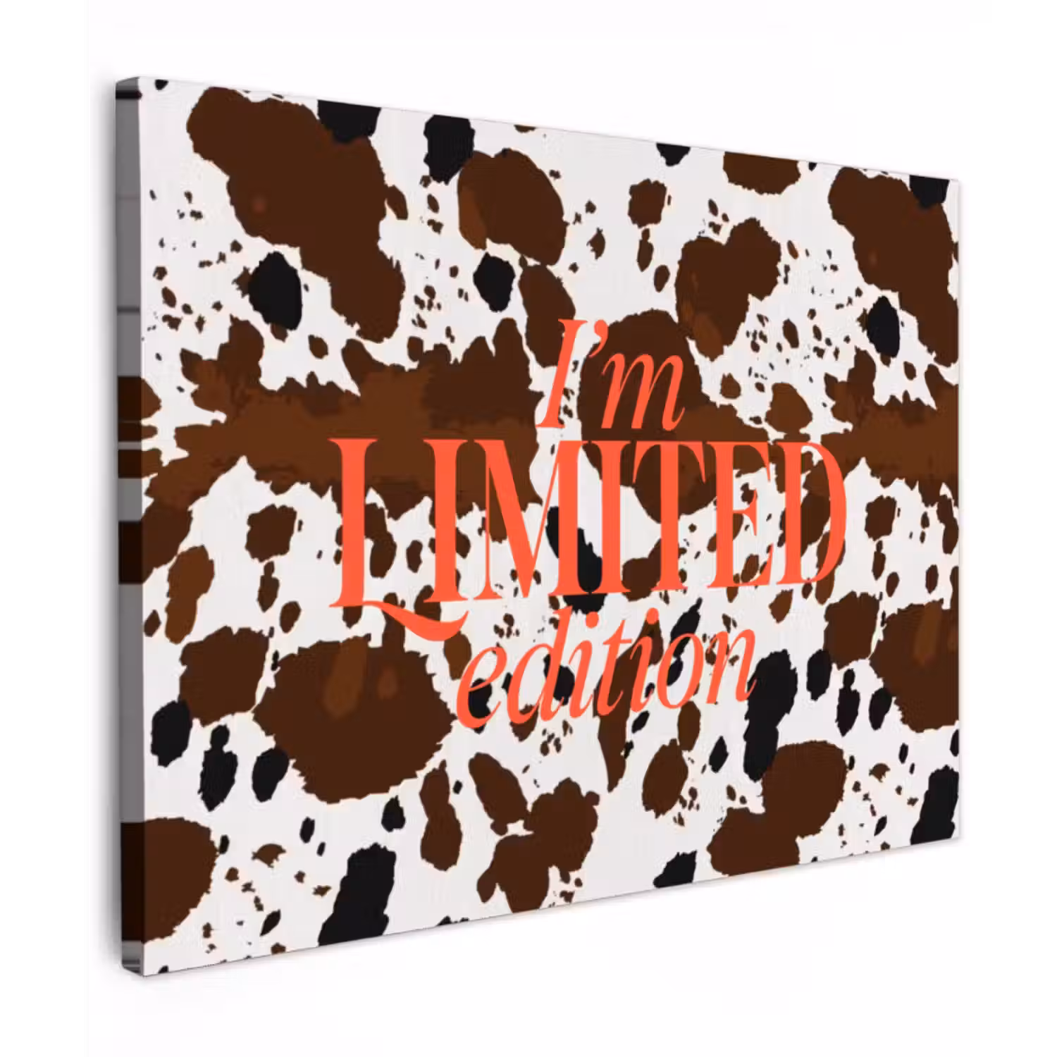 Canvas schilderij - Koeienprint - Limited edition - Rood