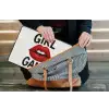 Lip - Girl - Rood - Letters laptophoes neopreen klein -tas