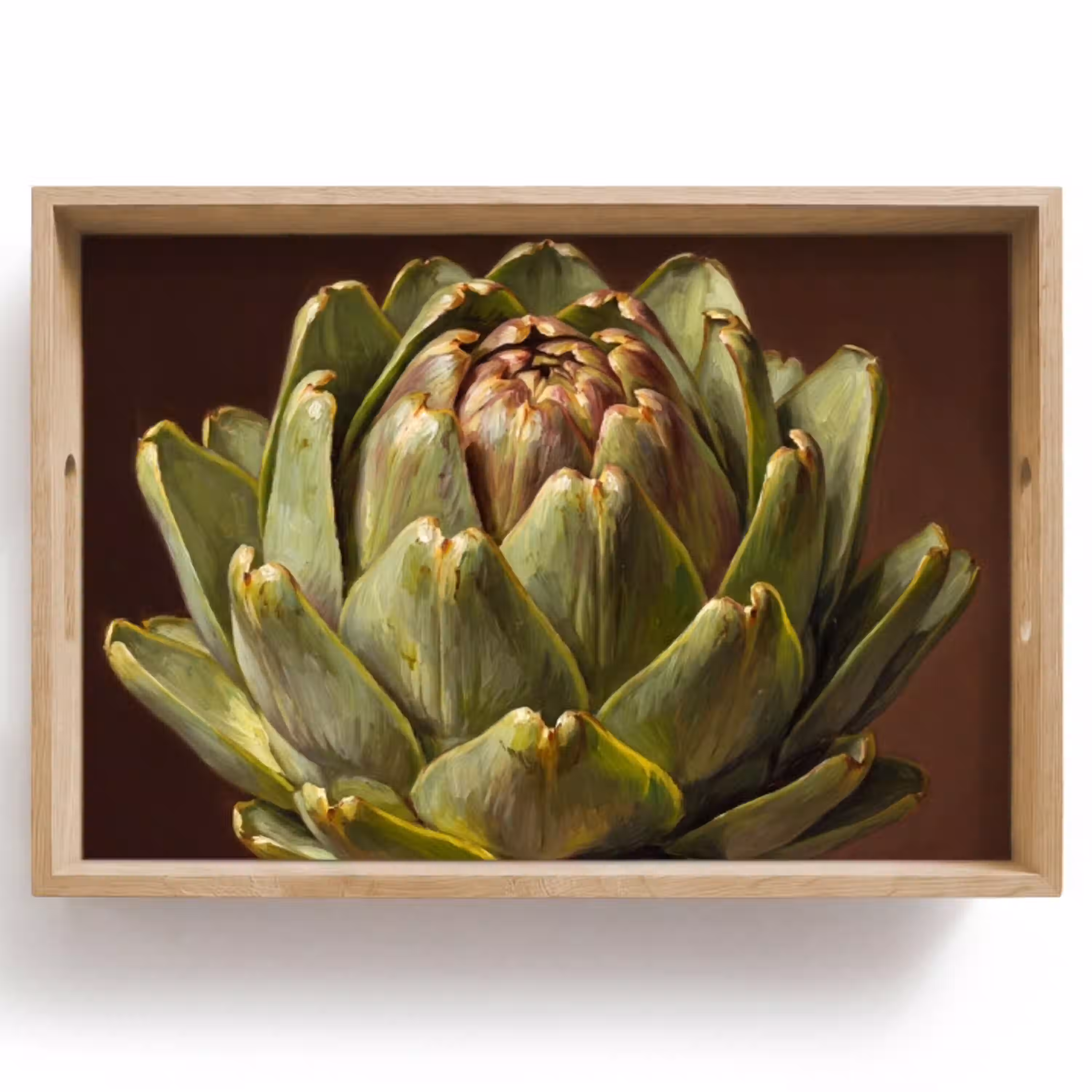 Groente - Artisjok - Groen Dienblad Rechthoek middel -z3d_shopping