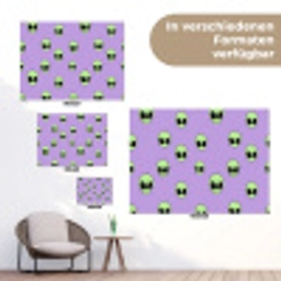 Alien - Retro - Lila tuinposter los doek klein 239 -Xsfeer9_DE