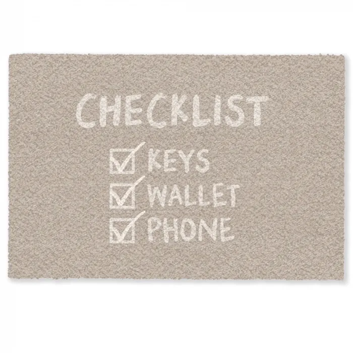 Quote - Checklist - Beige Deurmat klein -zkaufland3d