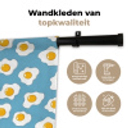 Eieren - Dooiers - Blauw Wandkleed katoen klein 269 -sfeer2